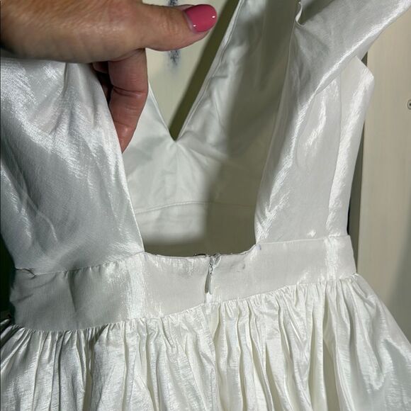 Elegant White Women's Dress from The Vintage Shop - Picture 7 of 11